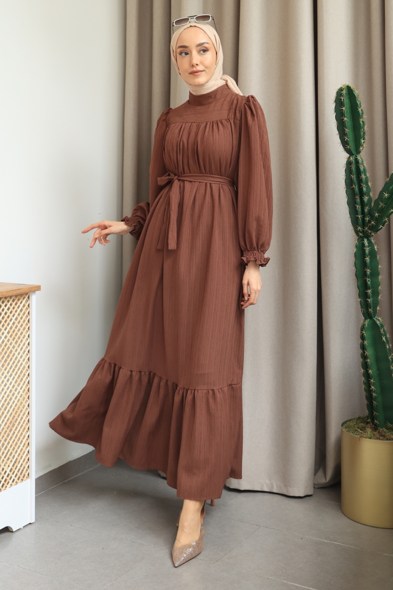 Lagom Kahverengi Elbise