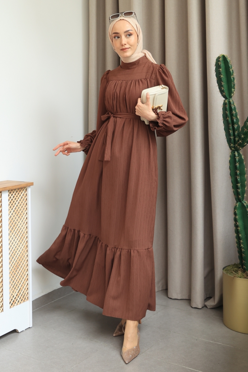 Lagom Kahverengi Elbise