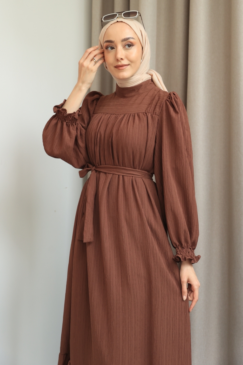 Lagom Kahverengi Elbise