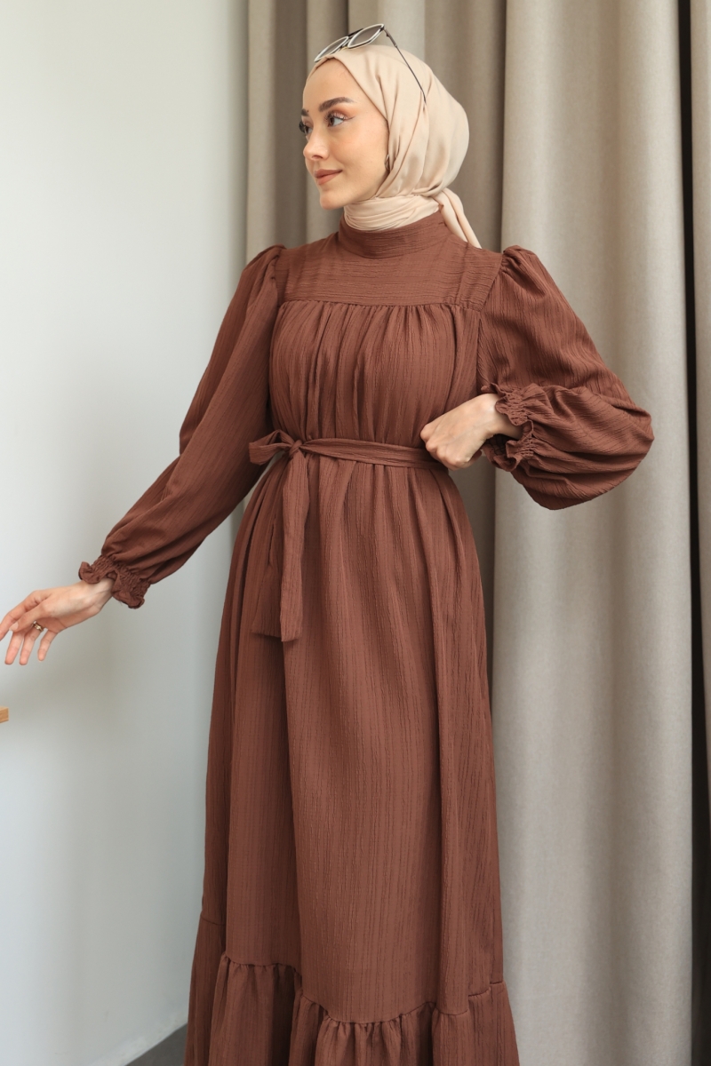 Lagom Kahverengi Elbise