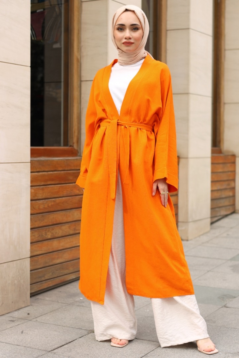 Lalin Turuncu Kimono