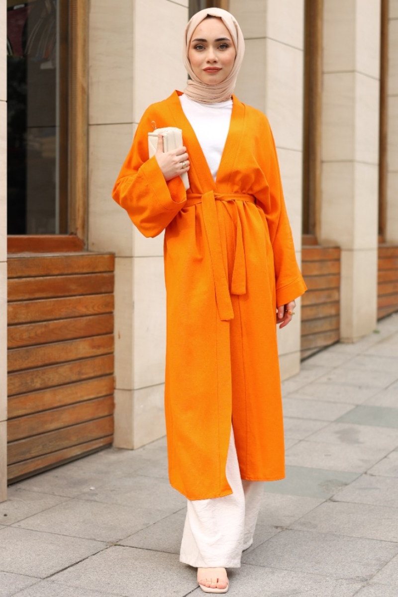 Lalin Turuncu Kimono