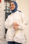 Laora Beyaz Sweat