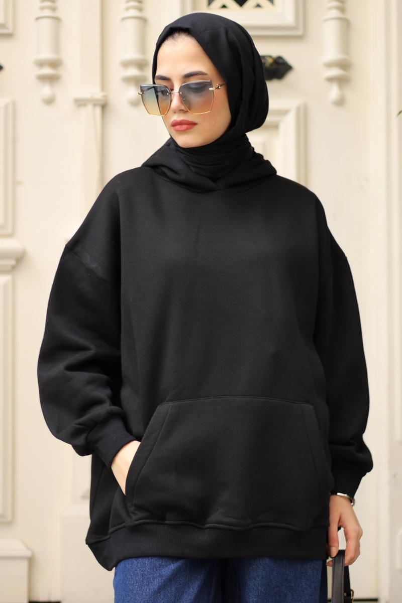 Laora Siyah Sweat