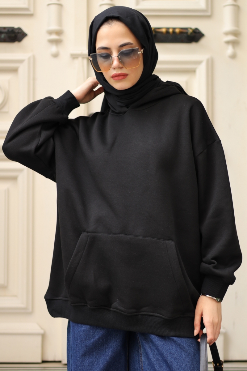 Laora Siyah Sweat