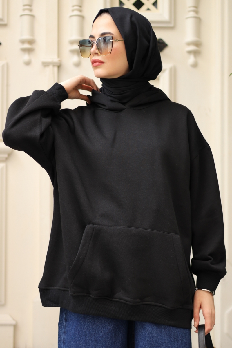 Laora Siyah Sweat