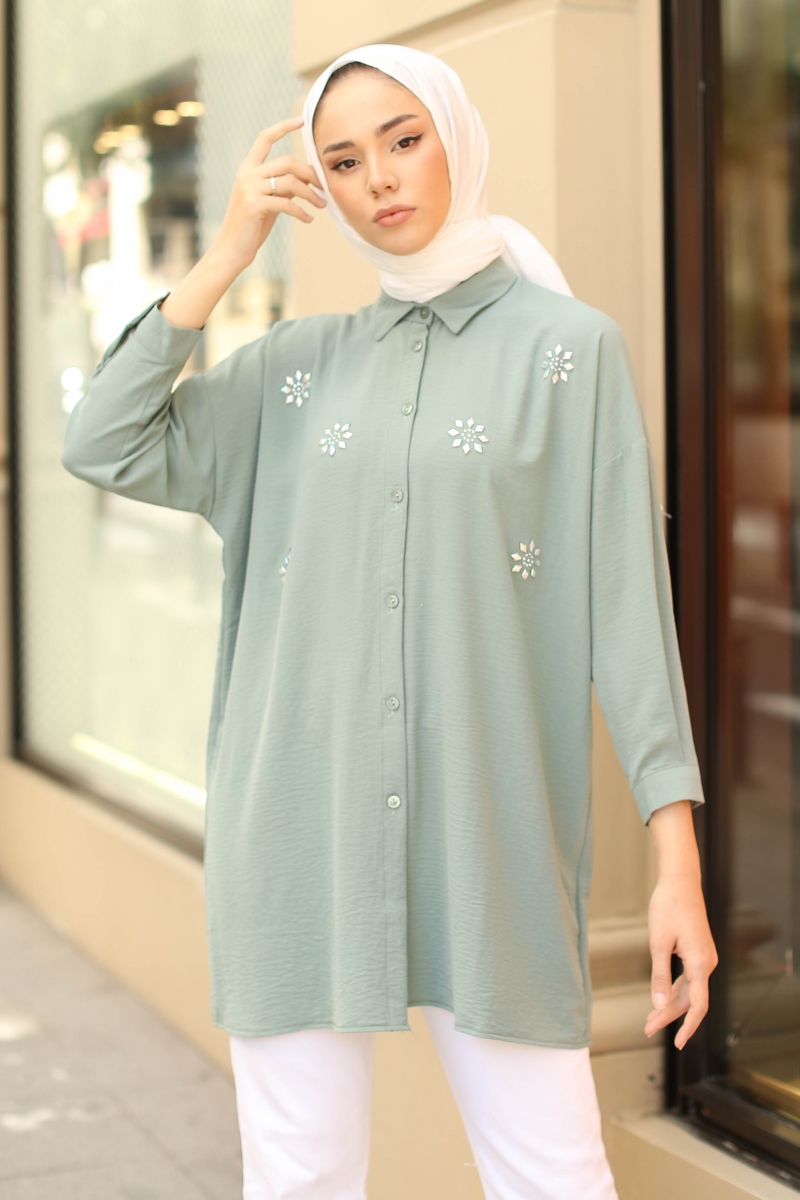 Larina Mint Yeşili Tunik