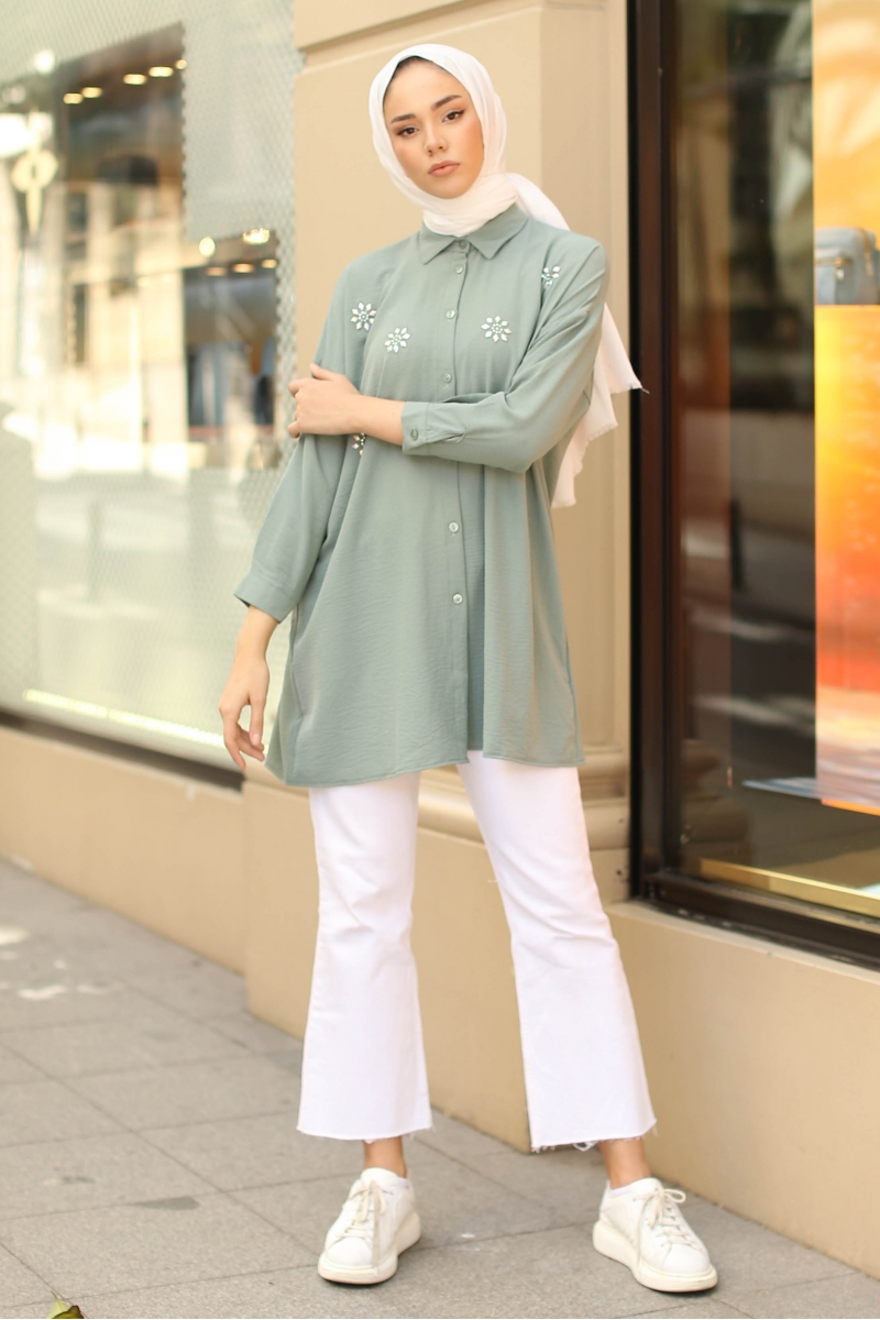 Larina Mint Yeşili Tunik