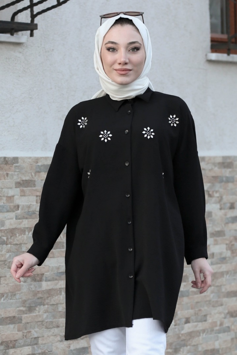Larina Siyah Tunik