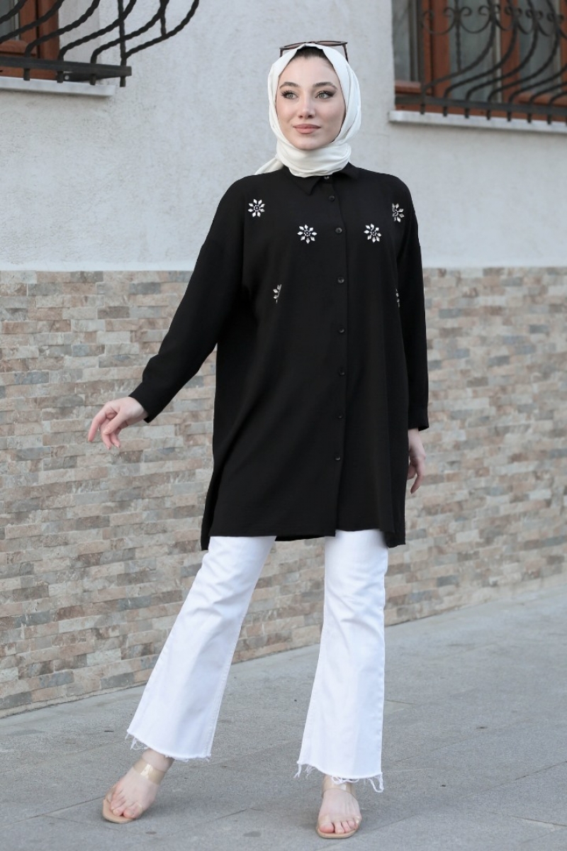 Larina Siyah Tunik