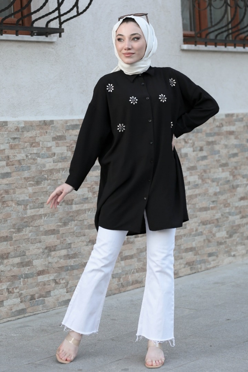 Larina Siyah Tunik