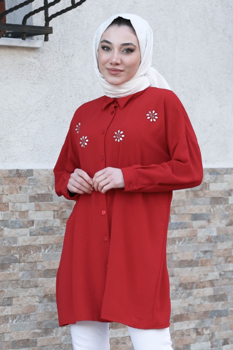 Larina Kırmızı Tunik
