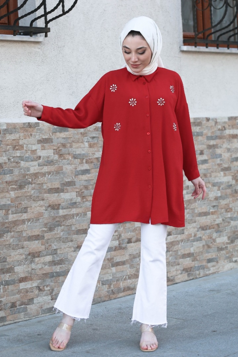 Larina Kırmızı Tunik