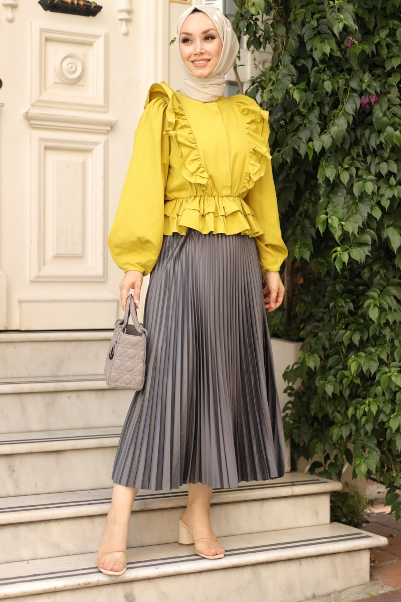 Lariva Antrasit Saten Etek