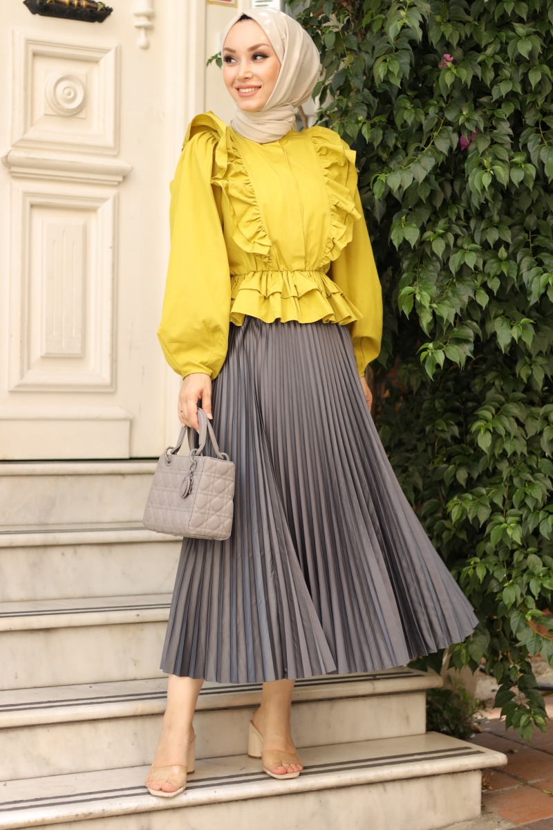 Lariva Antrasit Saten Etek