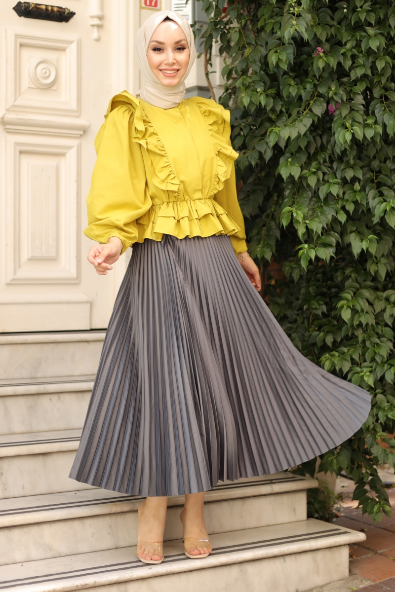 Lariva Antrasit Saten Etek