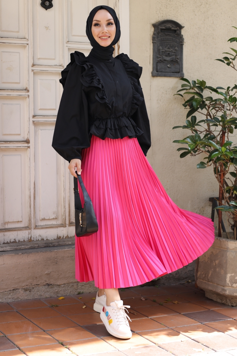 Lariva Pembe Saten Etek