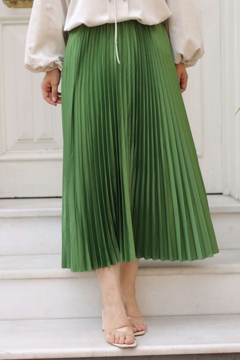 Lariva Haki Saten Etek