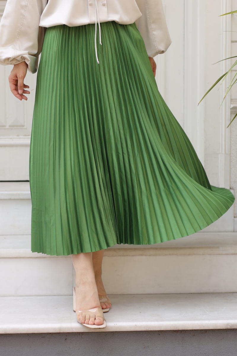 Lariva Haki Saten Etek