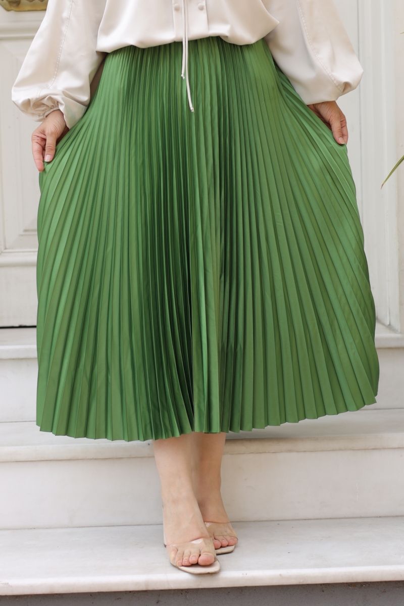 Lariva Haki Saten Etek