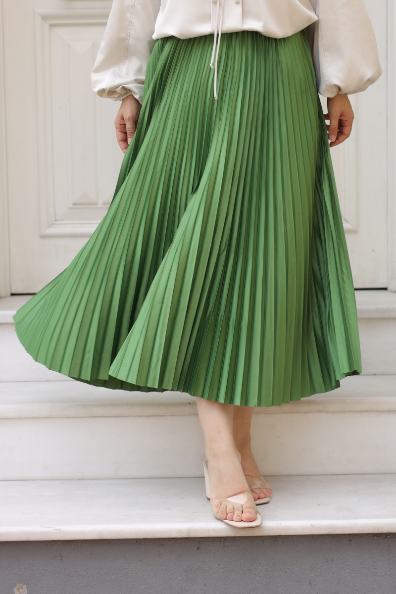 Lariva Haki Saten Etek