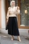 Lariva Siyah Saten Etek