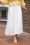 Lariva Beyaz Saten Etek