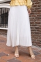 Lariva Beyaz Saten Etek