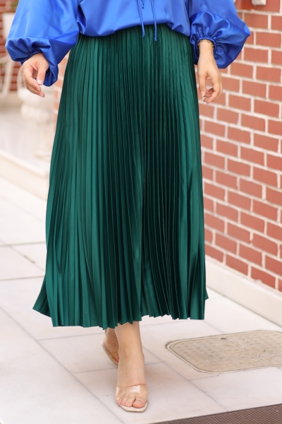 Lariva Zümrüt Saten Etek