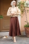 Lariva Kahverengi Saten Etek