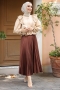 Lariva Kahverengi Saten Etek
