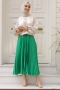 Lariva Yeşil Saten Etek