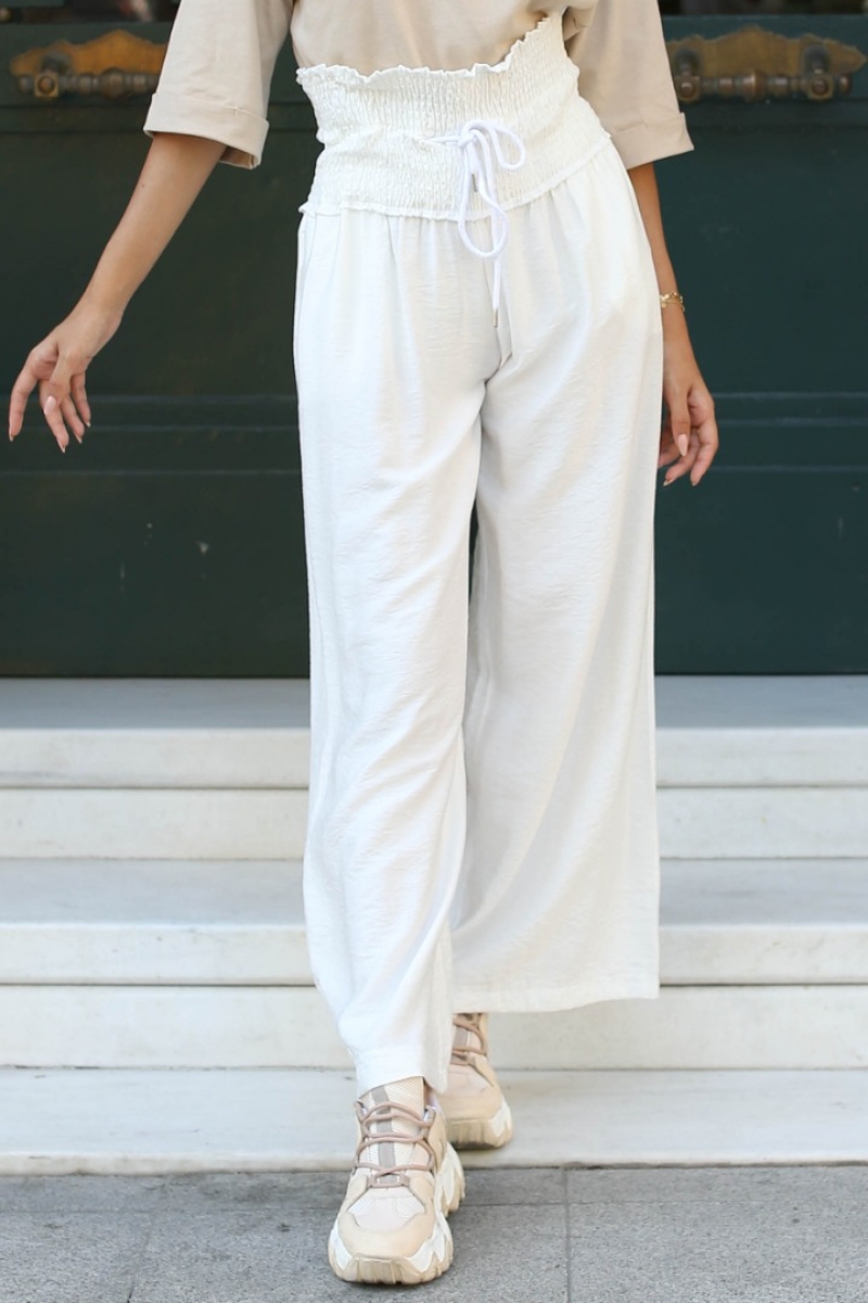 Lavern Beyaz Pantolon