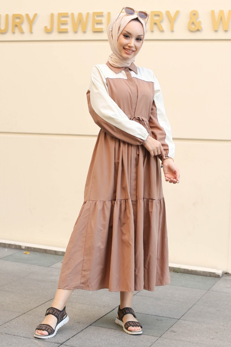 Lavezza Açık Kahverengi Elbise