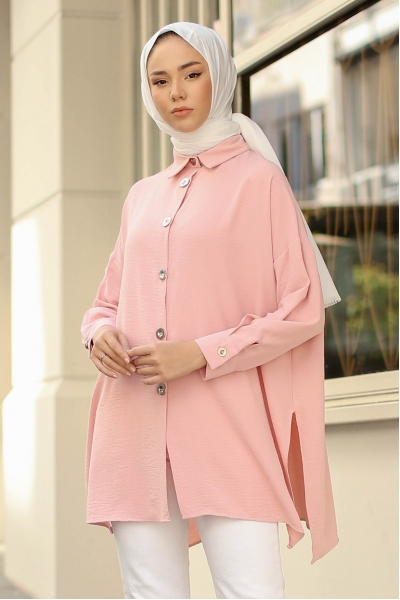 Lenia Koyu Pudra Tunik