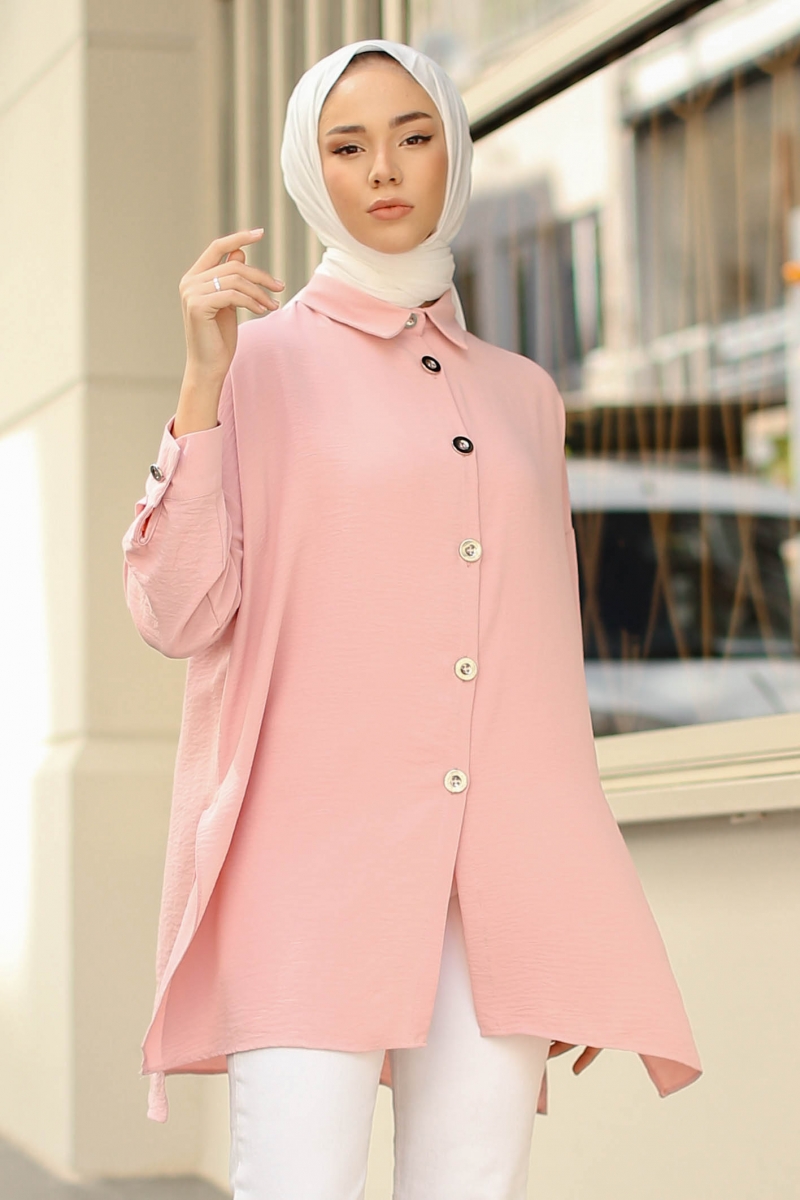 Lenia Koyu Pudra Tunik