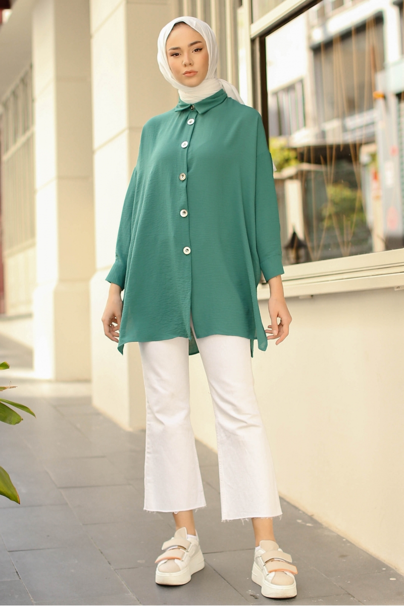 Lenia Çam Yeşili Tunik