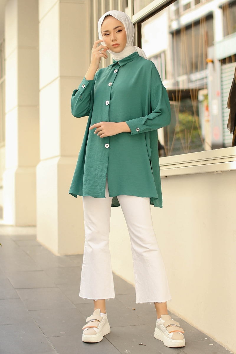 Lenia Çam Yeşili Tunik