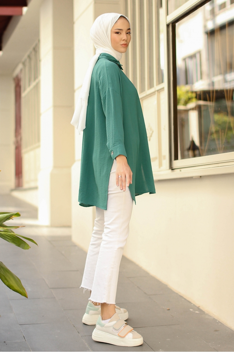 Lenia Çam Yeşili Tunik