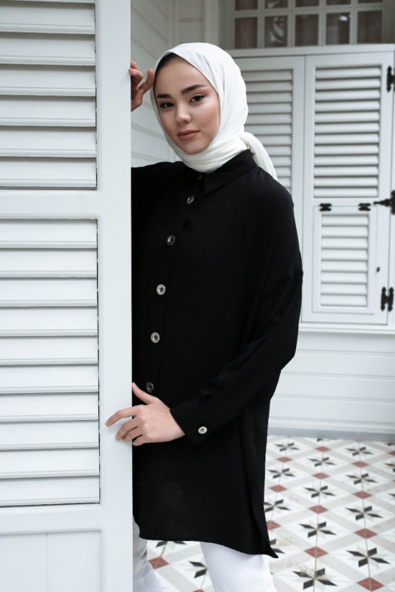 Lenia Siyah Tunik