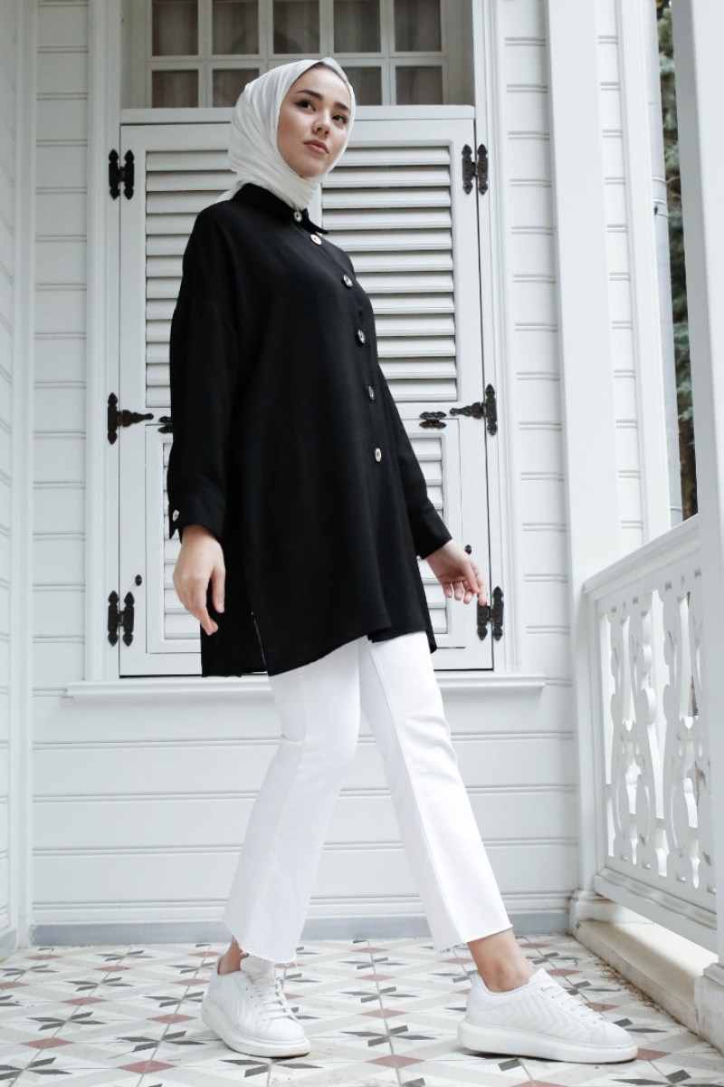 Lenia Siyah Tunik