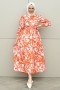 Leona Turuncu Elbise