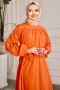 Leong Turuncu Elbise