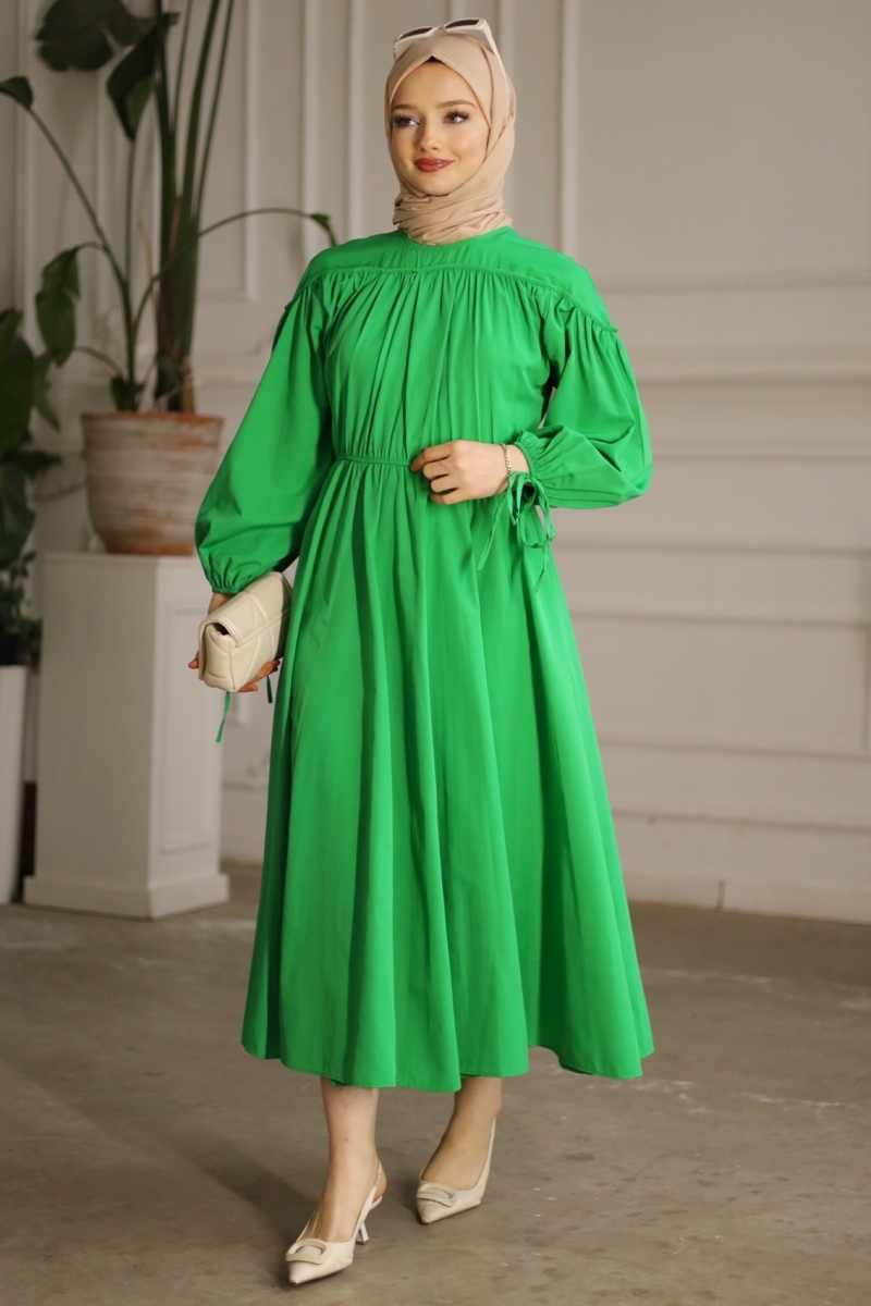 Leong Yeşil Elbise