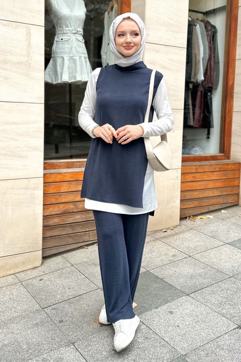 Leran Saks Mavisi Üçlü Takım