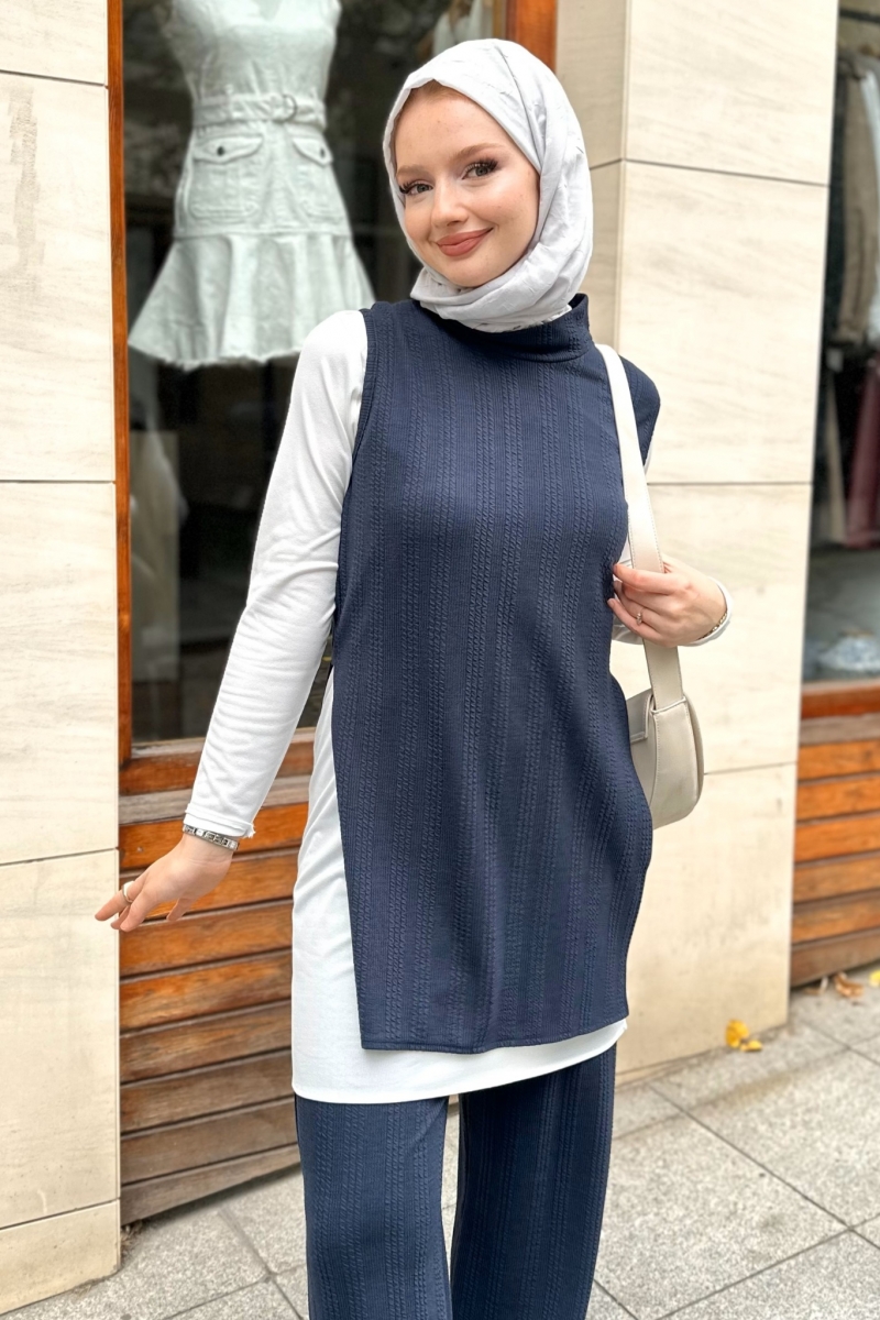 Leran Saks Mavisi Üçlü Takım