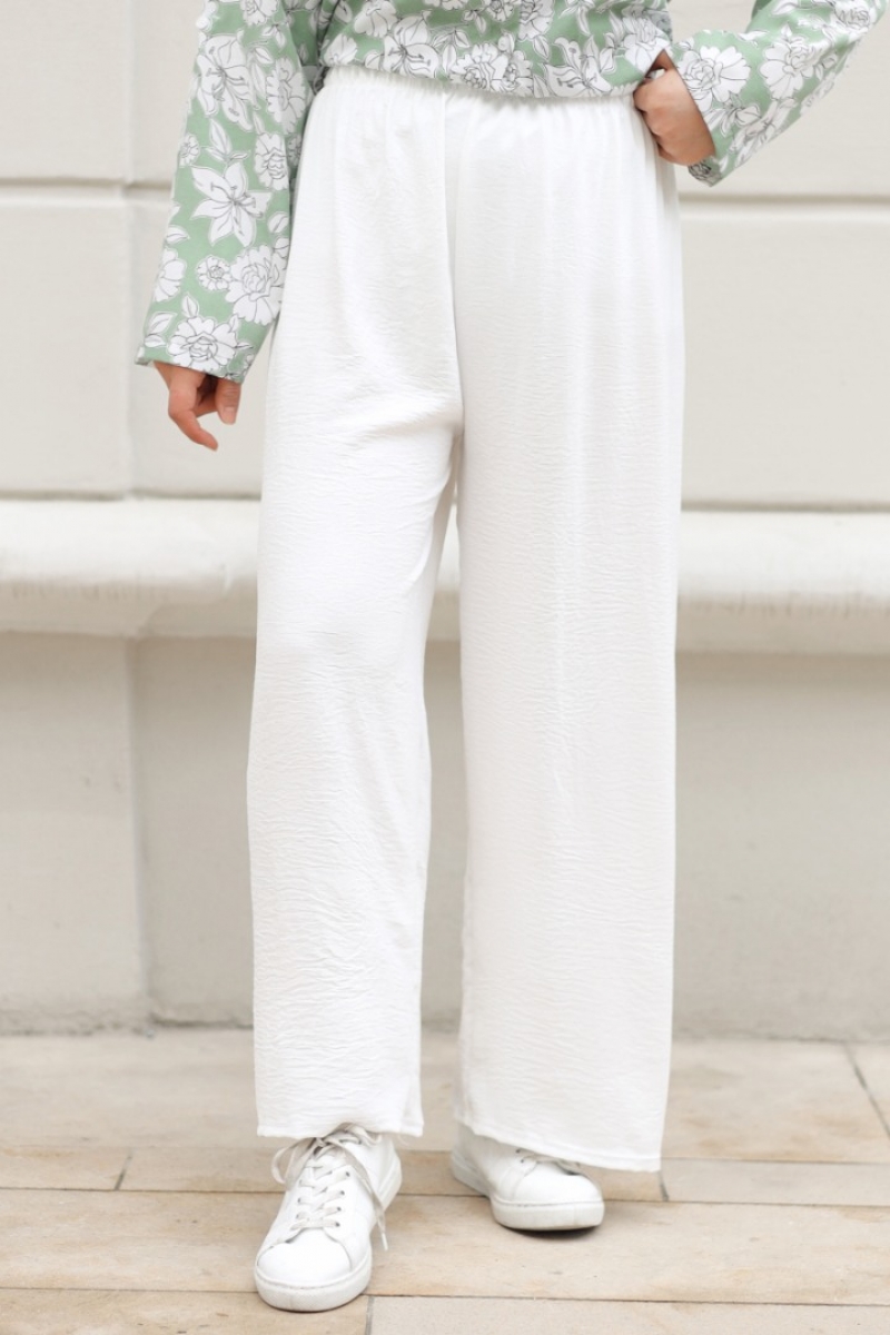 Lesia Beyaz Pantolon