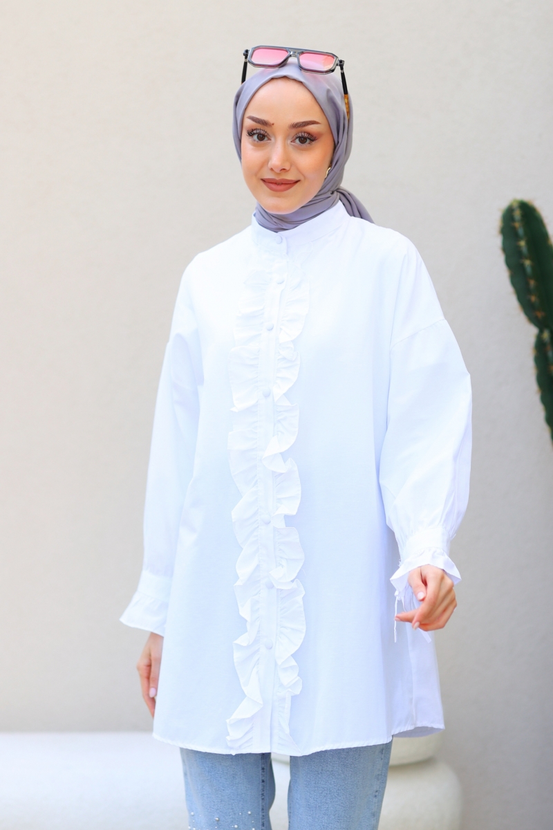 Levin Beyaz Tunik