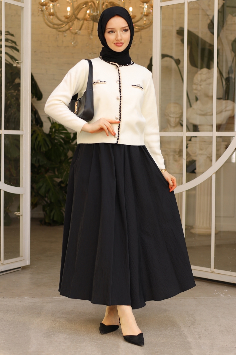 Lidy Beyaz Triko Hırka