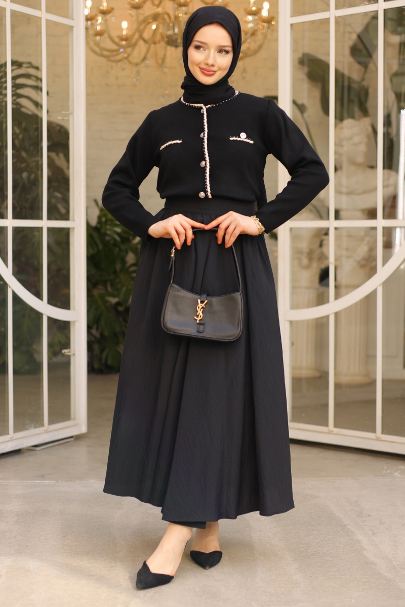 Lidy Siyah Triko Hırka